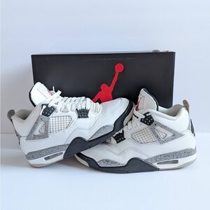 Size 8 Men’s - Air Jordan 4 Retro OG 2025 White Cement Super Clean OG All
